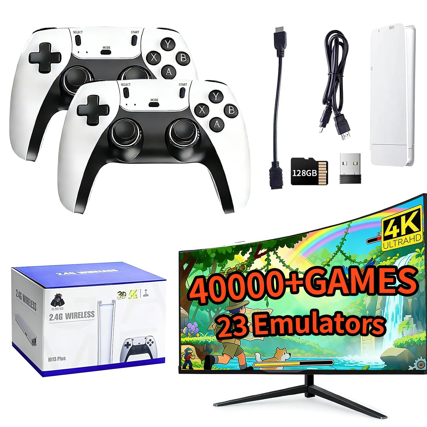 Retro Gaming Emulator - 2026 Retro Gaming Console, 4K HD