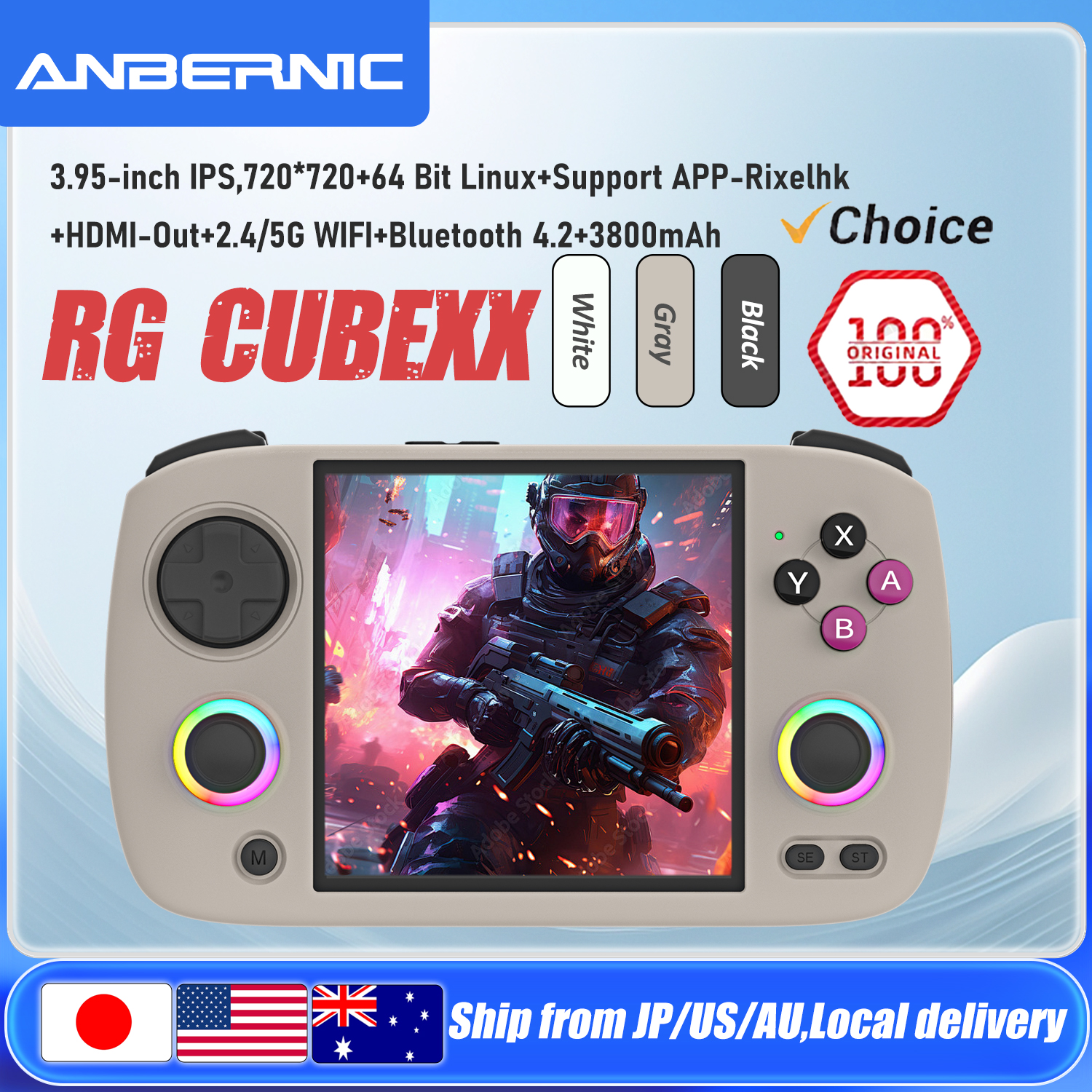 Retro X8 Gaming Console - ANBERNIC RG CubeXX Handheld Game Console