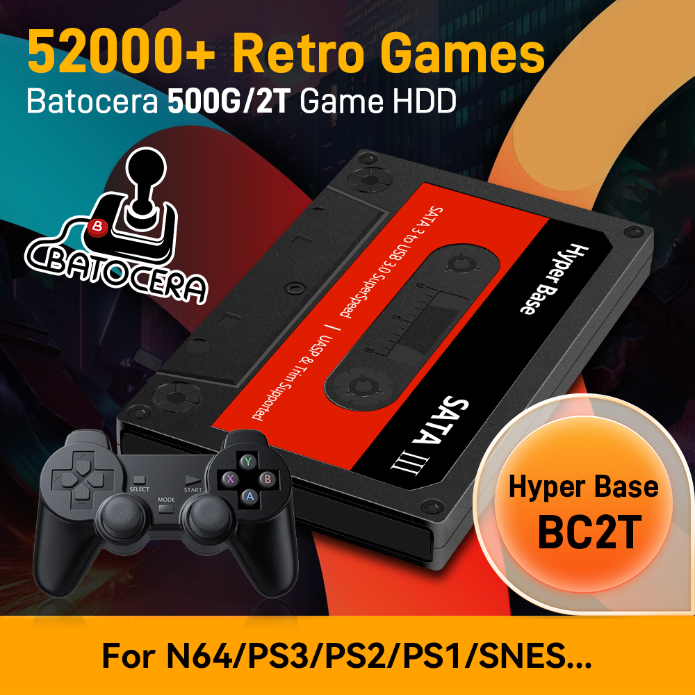 Retro Gaming N64 - Batocera 500G/2T Emulator Game Hard Drive