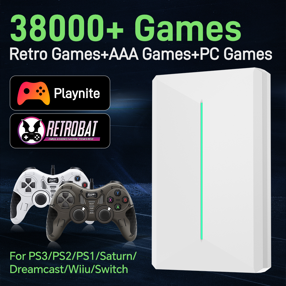 Retro Gaming Hard Drive - Playnite&Retrobat 500GB Game Hard Drive Consoles