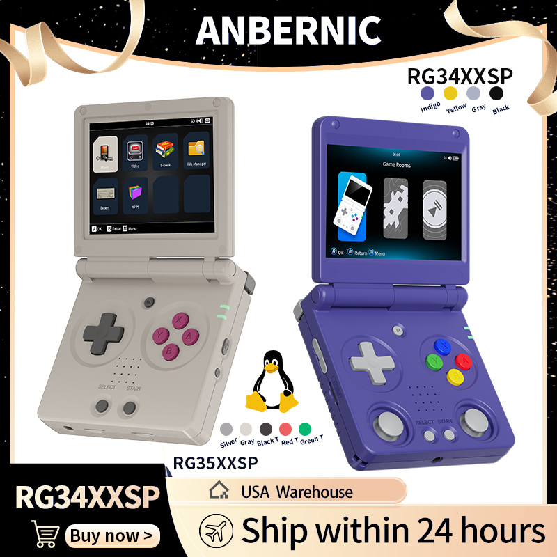 Anbernic RG34XXSP RG35XXSP Fli - Retro X8 Gaming Console review and price
