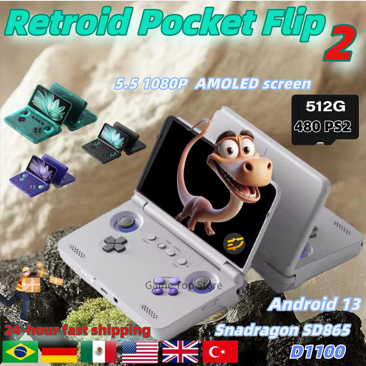 Retroid Pocket Flip 2 Handheld - Retro Gaming Devices review and price