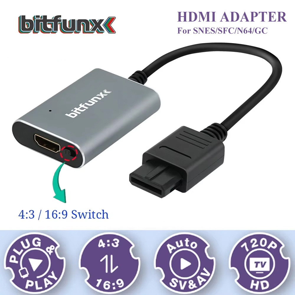 Bitfunx 720P Svideo / AV To HD - Retro Gaming N64 review and price