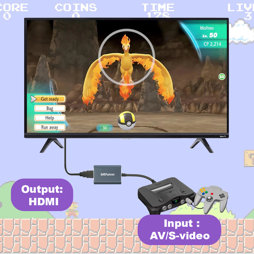 Bitfunx 720P Svideo / AV To HD - Retro Gaming N64 review and price