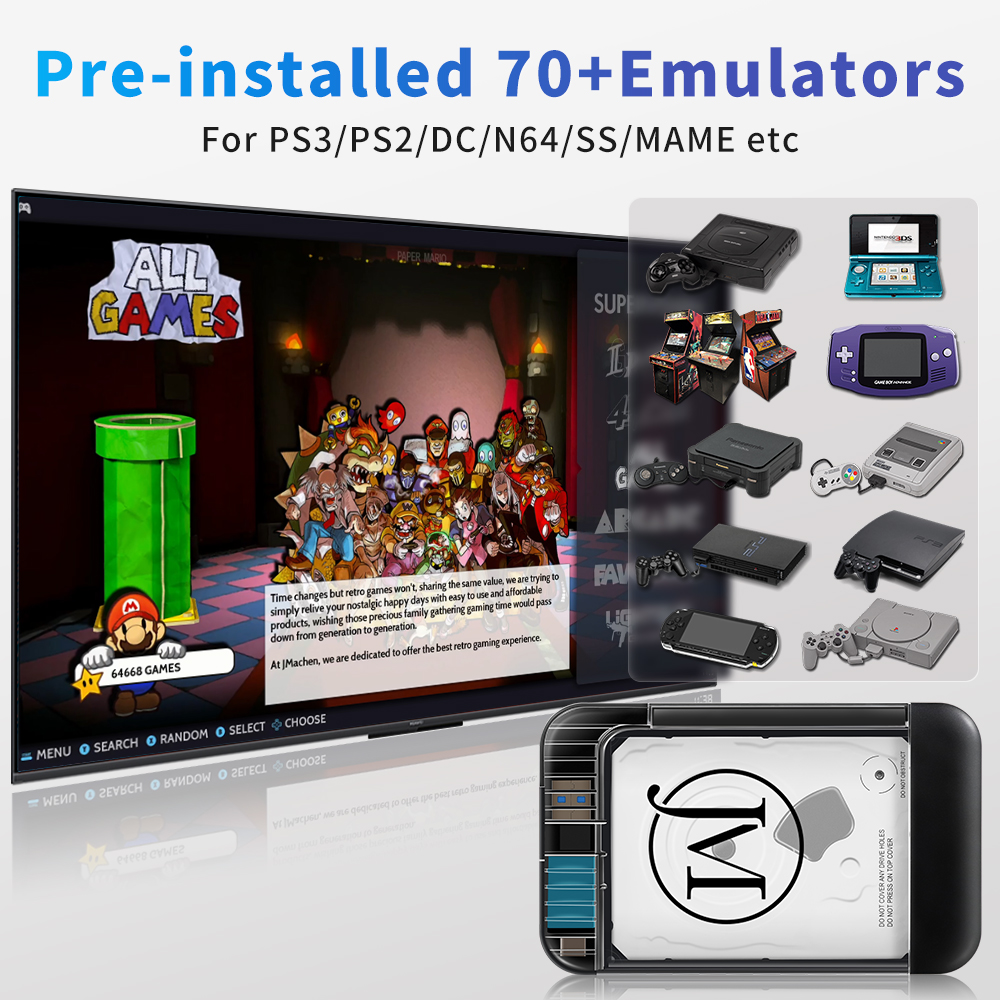 RETROBAT Portable 500G Gaming  - Retro Gaming N64 review and price