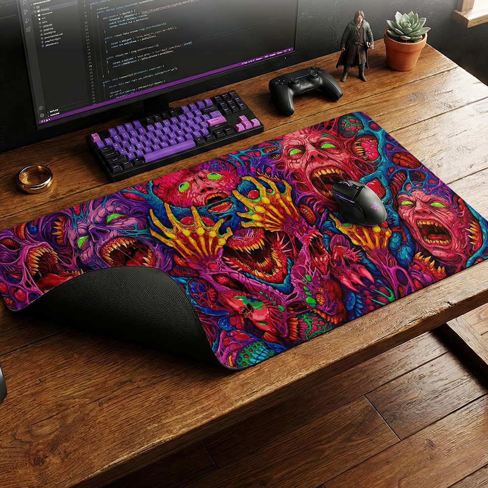 Japan Red Mouse Pad Neon Gore  - Retro Gaming Style review and price