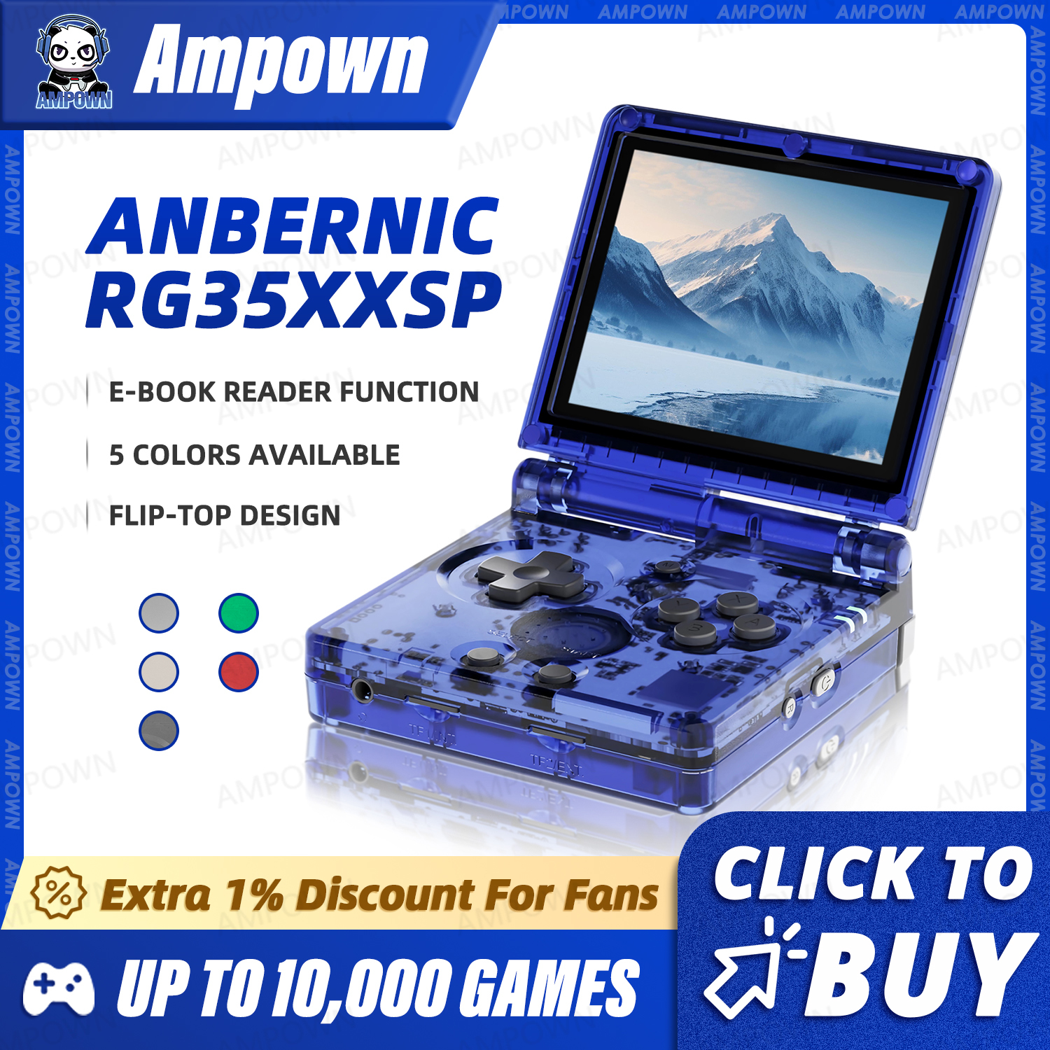 ANBERNIC RG35XXSP Flip Game Co - Retro Gaming La review and price