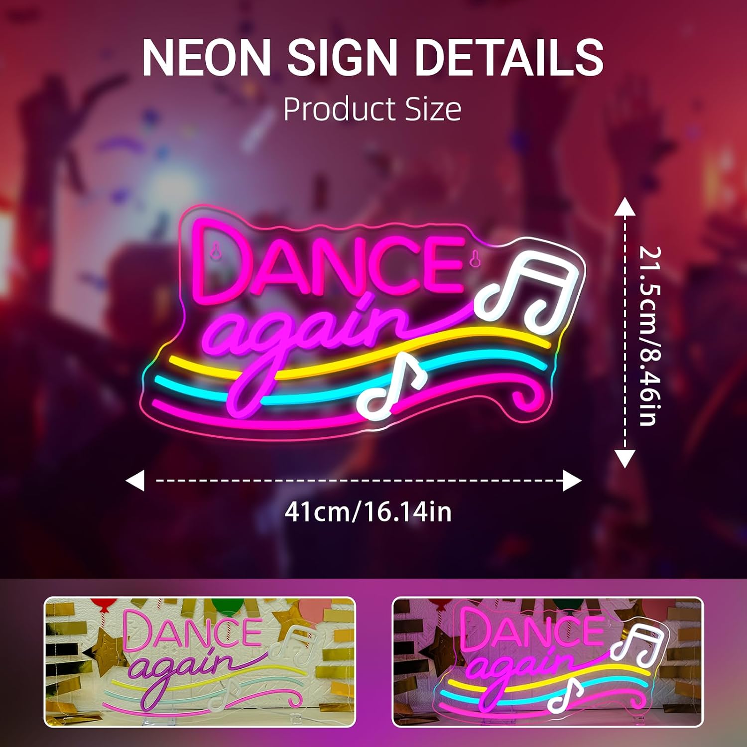 Dance Neon Sign USB Powered Ha - Retro Gaming Aesthetic review and price