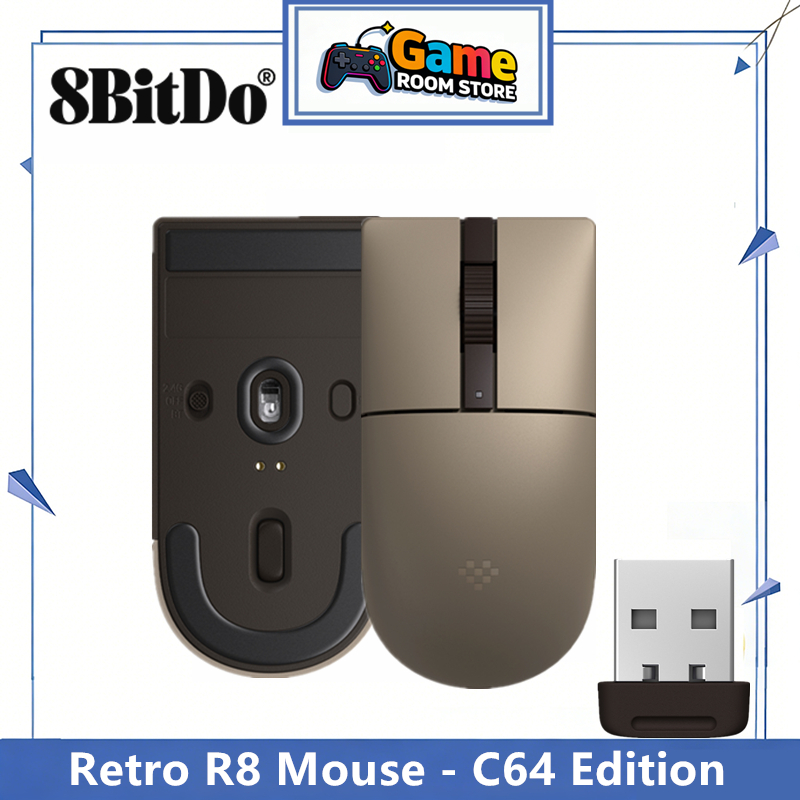 8BitDo Retro R8 Mouse - C64 Ed - Retro Gaming Style review and price