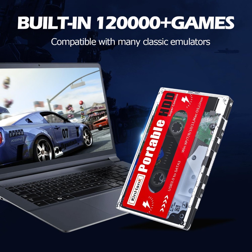 2TB Portable External Hard Dri - Retro Gaming Hard Drive review and price