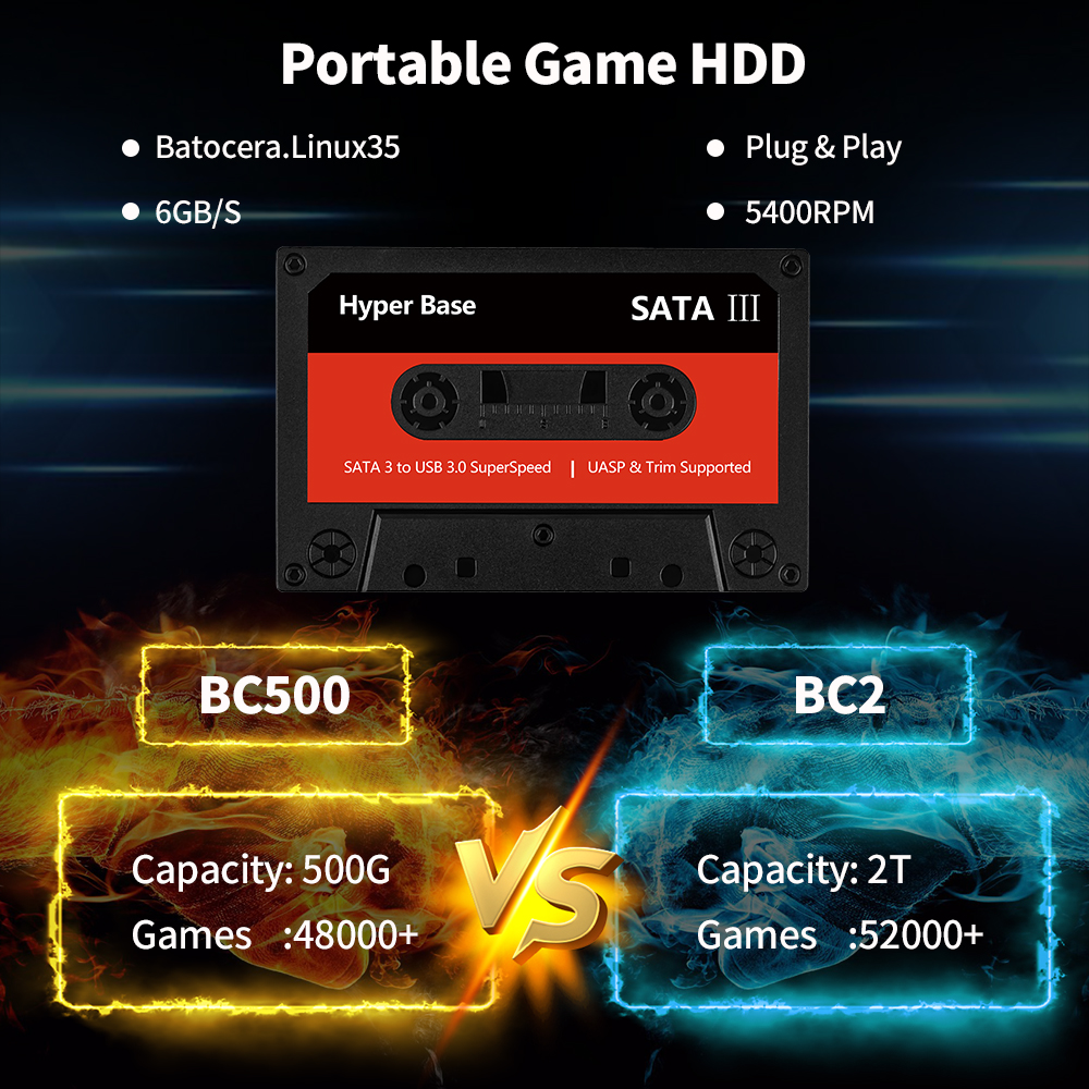 Batocera 500G Game Hard Drive  - Retro Gaming Hard Drive review and price