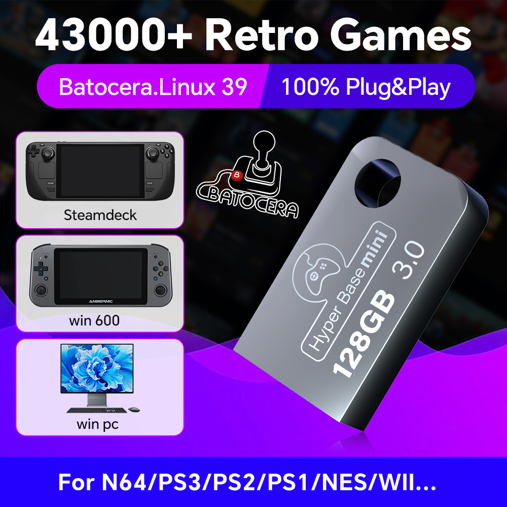 Batocera 128G USB Flash Drive  - Retro Gaming N64 review and price
