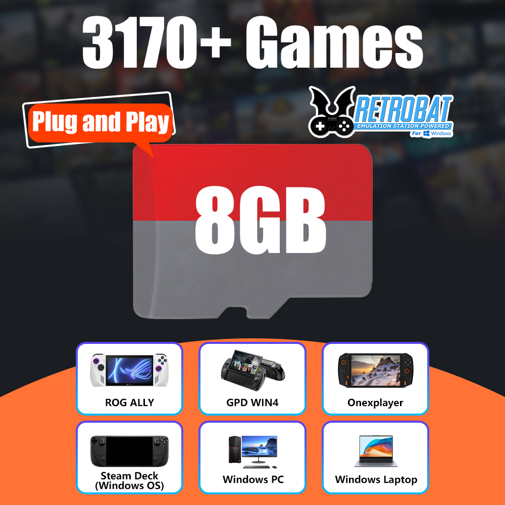 8GB TF Game Card with 3170 Ret - Retro X8 Gaming Console review and price